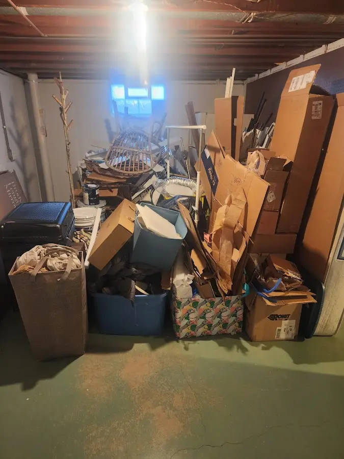 Roll-off dumpster container at job site for Roll Off Dumpster Rental in Hamlin